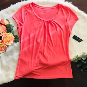 NWT Worthington Pink Coral Short Sleeve Tee Shirt